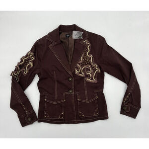 NWT Aziz Burgundy Jacket Size S